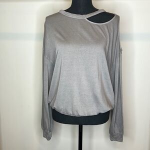 Express long sleeve open shoulder top. Size xs